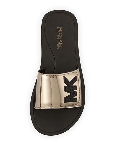 lana slide sandal michael michael kors|michael kors slip on sandals.